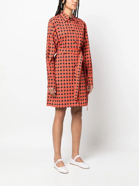 Sportmax monogram-print shirt dress - Black - zdjęcie produktu nr 1