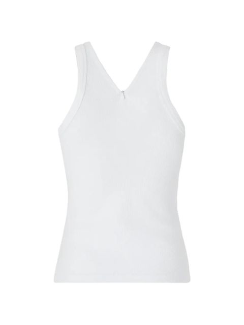 PINKO V-neck ribbed top - White - zdjęcie produktu nr 2