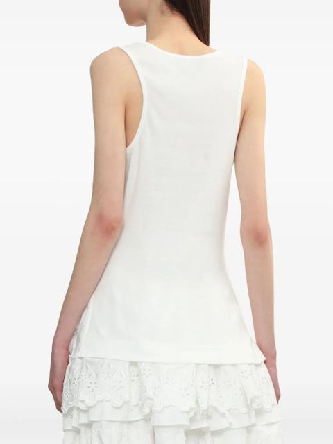 Simone Rocha ruflled detailing tank top - White