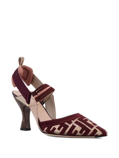 FENDI Colibri monogram-pattern pumps - Red - zdjęcie produktu nr 2