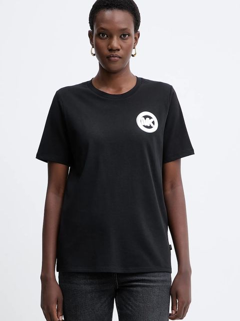 MICHAEL Michael Kors t-shirt bawełniany damski kolor czarny MF551WP97J