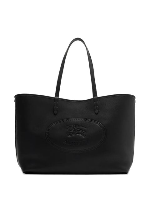Burberry Highlands logo-debossed leather tote bag - Black - zdjęcie produktu nr 1