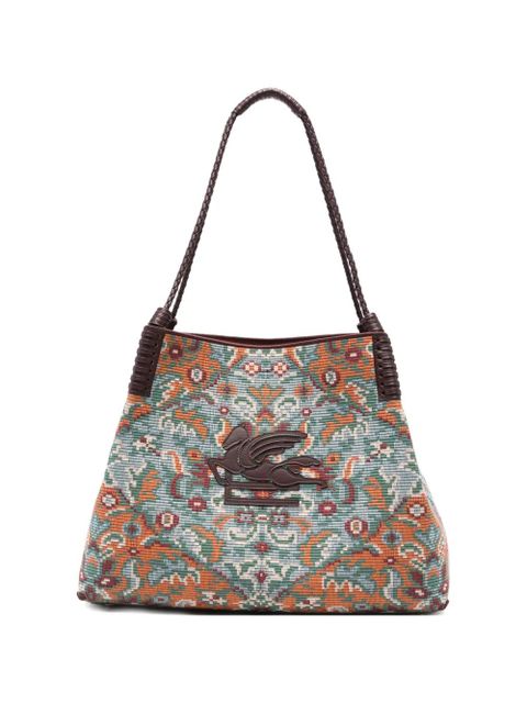 ETRO patterned emblem shoulder bag - Blue - zdjęcie produktu nr 1