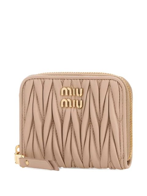 Miu Miu logo-lettering leather wallet - Pink - zdjęcie produktu nr 2