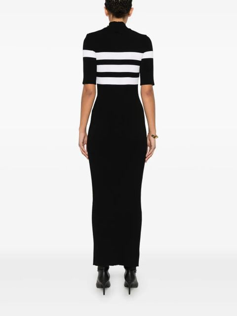 Jean Paul Gaultier striped maxi dress - Black