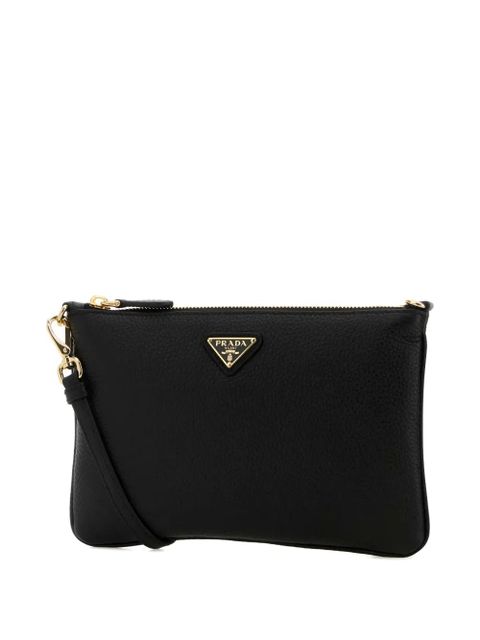 Prada leather logo-detailcrossbody bag - Black - zdjęcie produktu nr 2