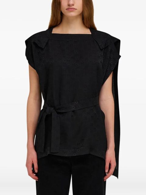 Ferragamo Ferragamo monogram blouse - Black