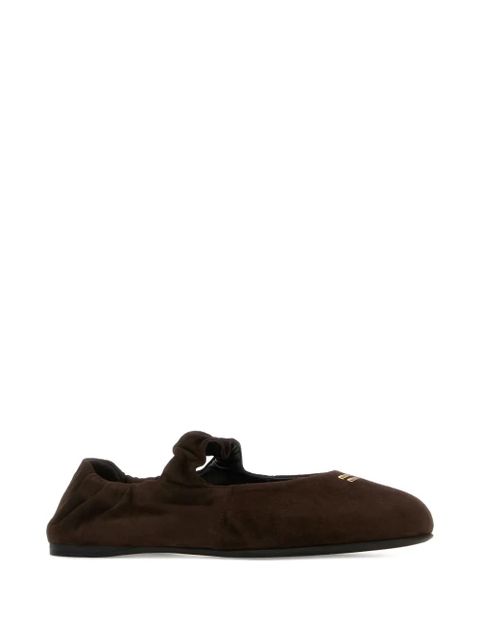 Miu Miu Ruches suede ballerinas - Brown - zdjęcie produktu nr 2