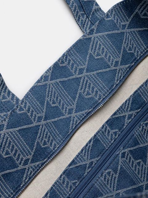 Lacoste torebka bawełniana kolor niebieski NU4994PB