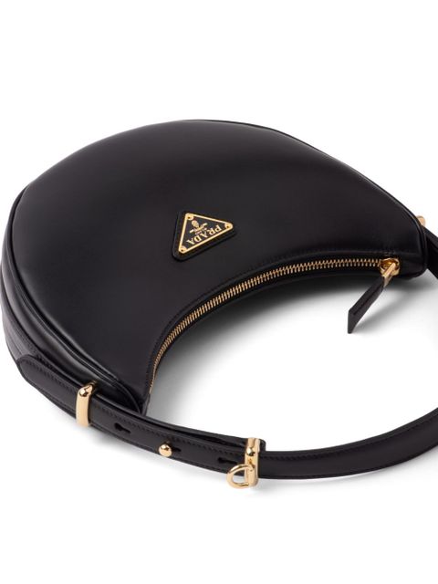 Prada Arqué leather shoulder bag - Black