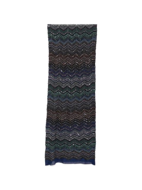 Missoni chevron-pattern scarf - Black - zdjęcie produktu nr 1