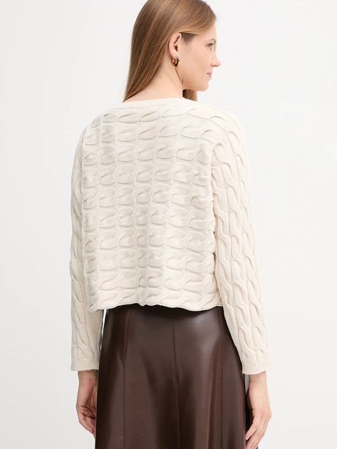 OUI sweter damski kolor beżowy lekki 94609