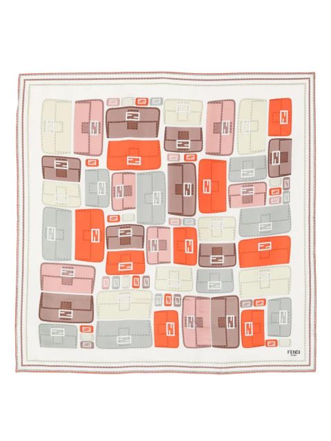 FENDI abstract-pattern scarf - White - zdjęcie produktu nr 1