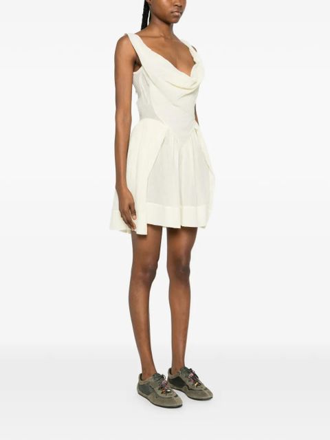 Vivienne Westwood Sunday draped tiered mini dress - Neutrals