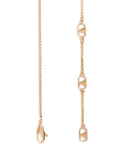 Valentino Garavani VLogo Signature metal and Swarovski® crystal necklace - Gold