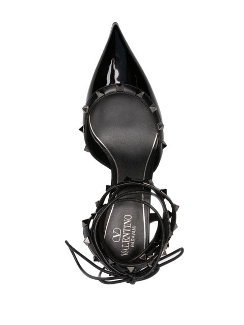 Valentino Garavani Rockstud patent-leather pumps - Black