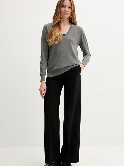 Polo Ralph Lauren sweter bawełniany damski kolor szary lekki 211972105