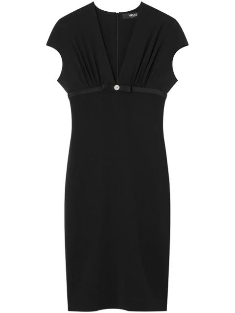 Versace deep-neck midi dress - Black - zdjęcie produktu nr 1