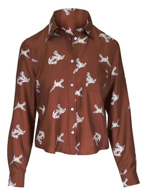 Marni bird-print shirt - Brown - zdjęcie produktu nr 1