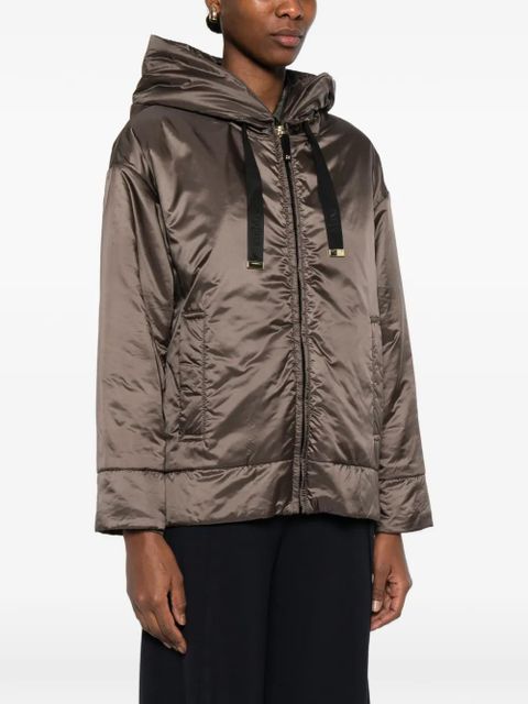 Max Mara Mtcdaria hooded zip jacket - Brown