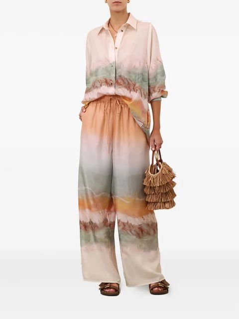 ZIMMERMANN ZIM DAYLIGHT RELAXED PANT TIE DYE - Neutrals