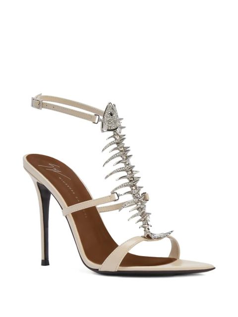 Giuseppe Zanotti Slim 2.0 fishbone-motif sandals - Neutrals - zdjęcie produktu nr 1