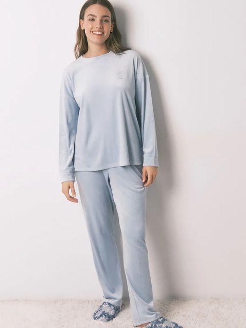 women'secret komplet piżamowy damska kolor niebieski 3592488 - zdjęcie produktu nr 1