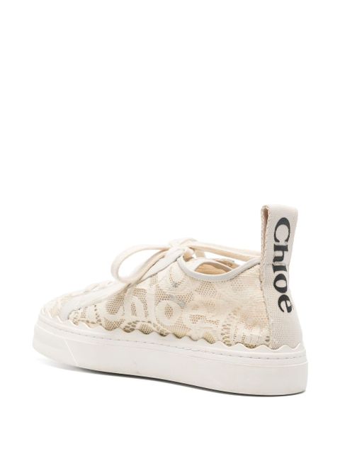 Chloé Lauren lace-detail sneakers - Neutrals