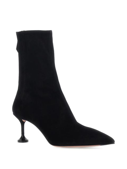 Aquazzura pointed toe zip suede boots - Black - zdjęcie produktu nr 2