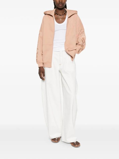 TWINSET floral-embroidered hoodie - Neutrals - zdjęcie produktu nr 2