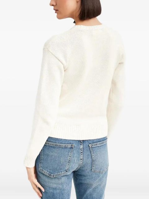 Lauren Ralph Lauren logo-embroidered crew-neck sweater - Neutrals - zdjęcie produktu nr 2