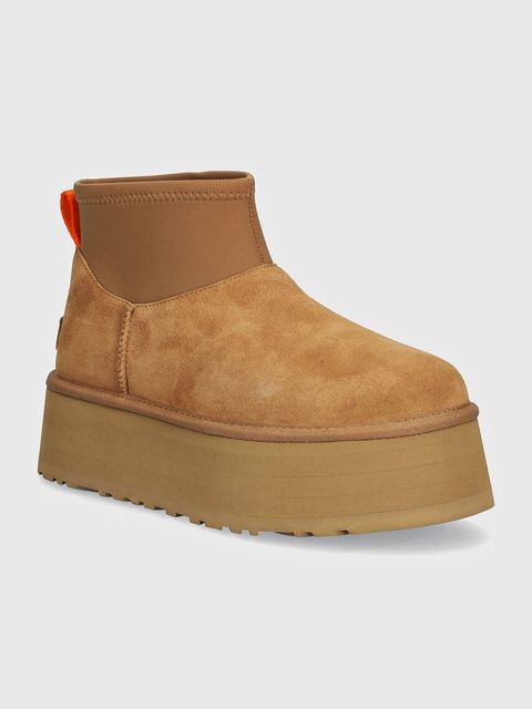 UGG śniegowce zamszowe Classic Mini Dipper kolor brązowy 1168170-CHE - zdjęcie produktu nr 2
