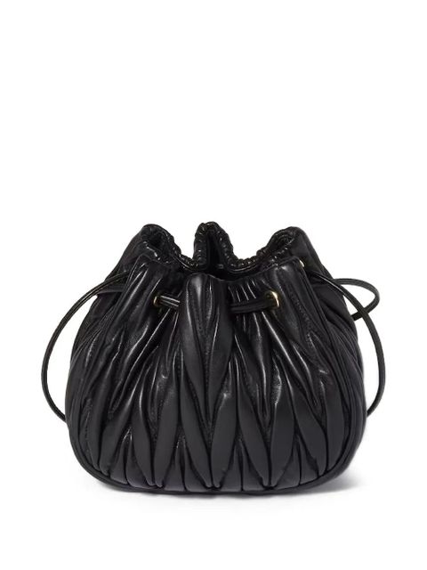 Miu Miu matelassé drawstring clutch bag - Black - zdjęcie produktu nr 2