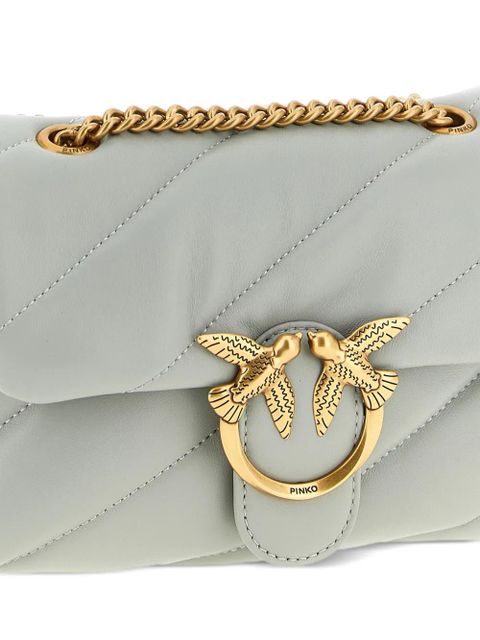 PINKO mini quilted love birds crossbody bag - Grey - zdjęcie produktu nr 2