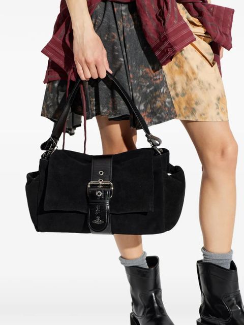 Vivienne Westwood Hazel XL Treasure buckle leather tote bag - Black - zdjęcie produktu nr 2