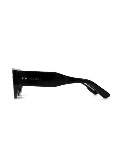 Gucci Eyewear rectangle-frame tinted sunglasses - Black - zdjęcie produktu nr 2