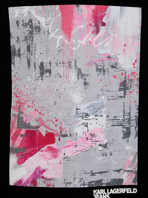 Karl Lagerfeld Jeans bluza bawełniana damska kolor czarny z kapturem z nadrukiem B1W20046