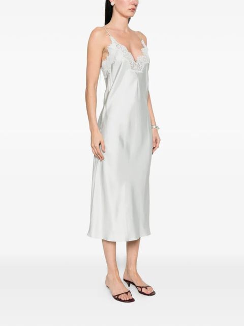 Róhe lace-detail midi dress - Blue