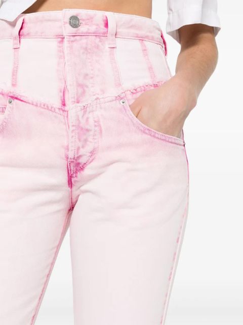 ISABEL MARANT Oliviani high-rise cropped jeans - Pink