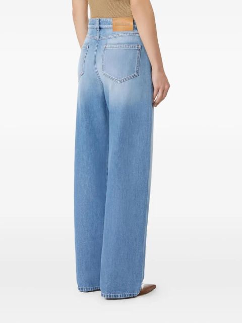 Max Mara leather-patch jeans - Blue - zdjęcie produktu nr 2