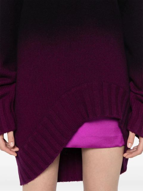 The Attico ombré-effect long-length jumper - Purple