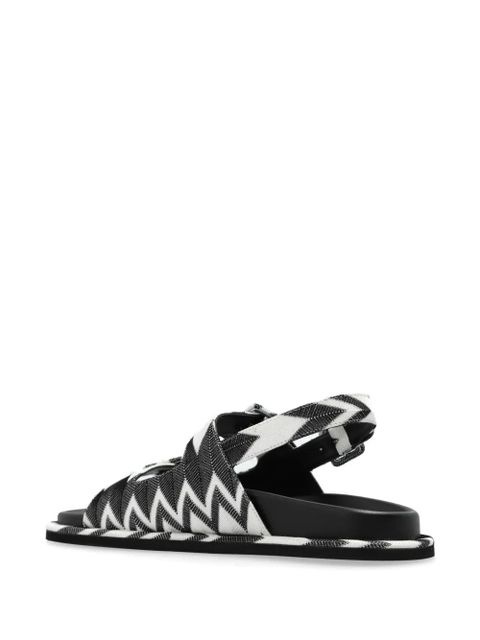 Missoni zigzag-knit buckled sandals - Black - zdjęcie produktu nr 2
