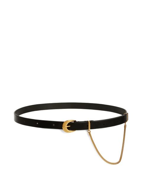 Jil Sander chain-detailing leather belt - Black - zdjęcie produktu nr 1