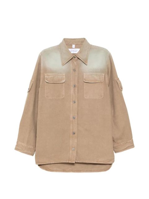 Off-White Spray shirt jacket - Brown - zdjęcie produktu nr 1