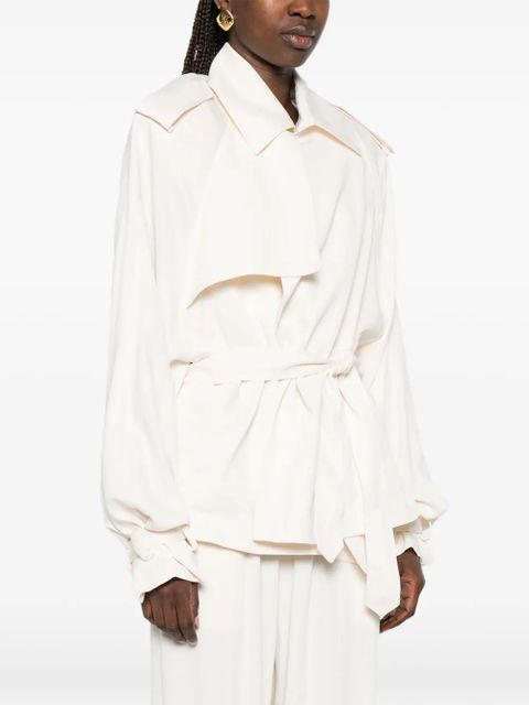 The Frankie Shop Elva belted trench coat - Neutrals