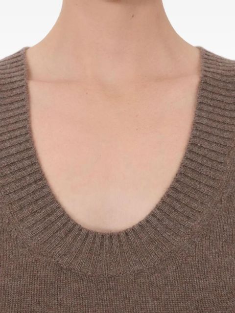LouLou de Saison U neck ribbed BAJI sweater - Brown - zdjęcie produktu nr 2