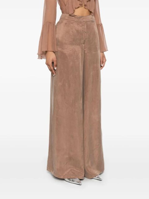 Blumarine gabardine trousers - Brown