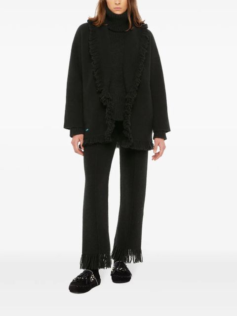 Alanui fringed-edge cashmere-blend cardigan - Black - zdjęcie produktu nr 2