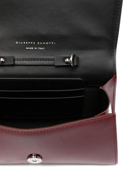 Giuseppe Zanotti leather crystal-embellished bag - Red