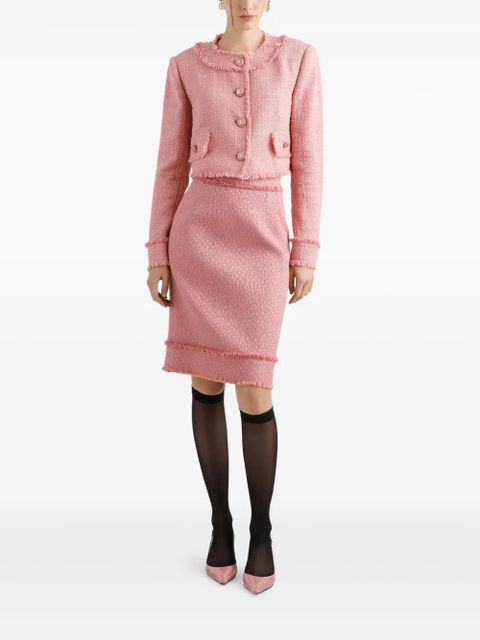 Dolce & Gabbana DNA logo plaque skirt - Pink